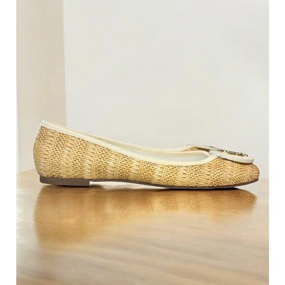 Tory Burch Reva Raffia Straw Ballet Flats – Size 7 M - Picture 2 of 7